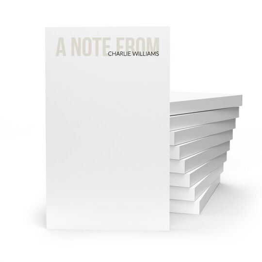 Bold A Note From Stack of Small Notepads